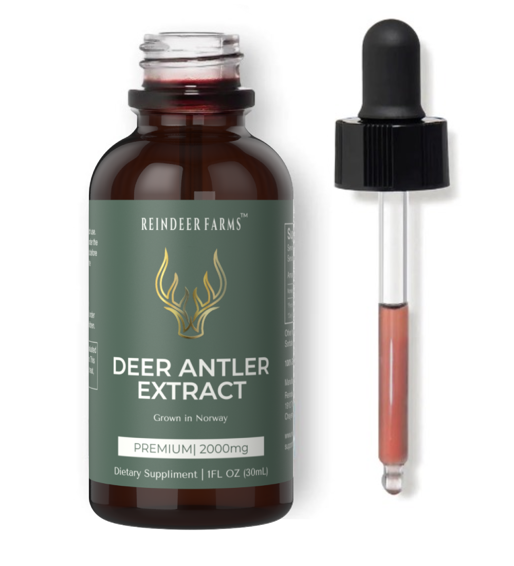 Premium Reindeer Antler Extract - Reindeer Farms Deer Antler Velvet Extract