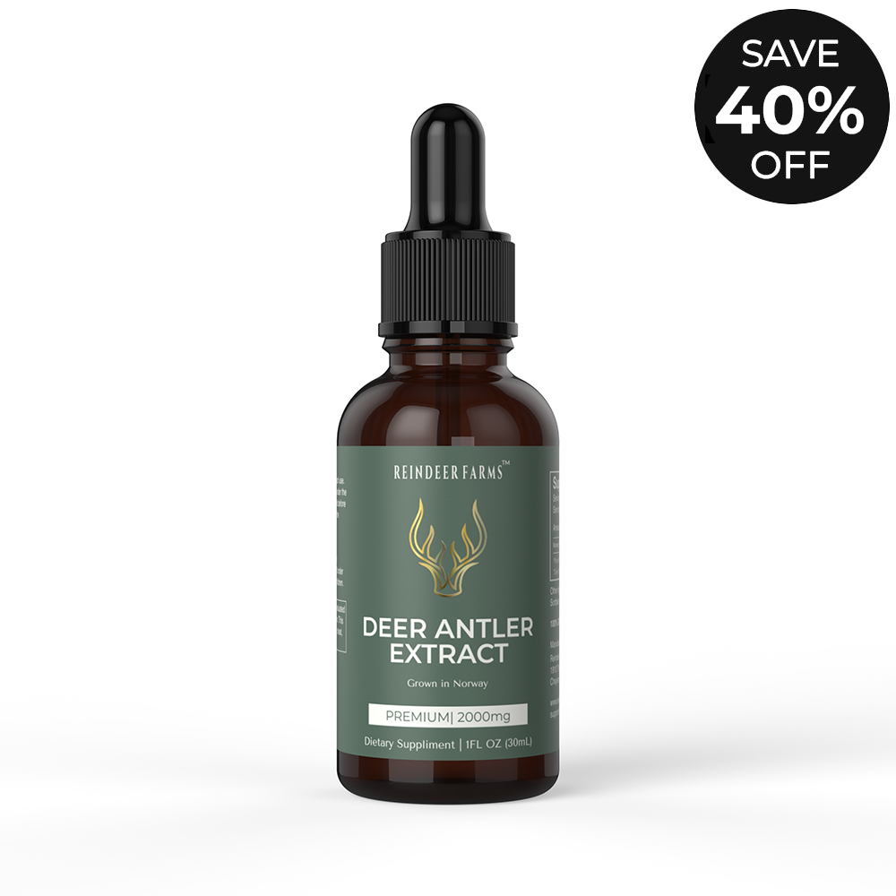 Premium Reindeer Antler Extract - Reindeer Farms Deer Antler Velvet Extract